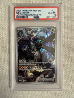N’s Zekrom 031 ETB Black Star Promo 2026 Pokemon Ascended Heroes PSA 10 - Image 1