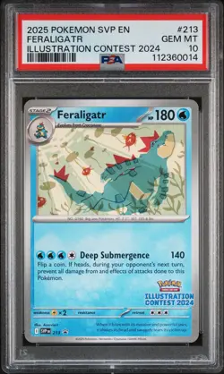2025 Pokemon SVP EN Feraligatr Illustration Contest 2024 #213 PSA 10 GEM MT - Image 1