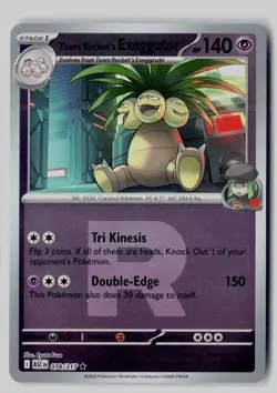 Team Rockets exeggutor (Team Rocket) 078/217 Ascended Heroes Pokemon Rev Holo NM - Image 1