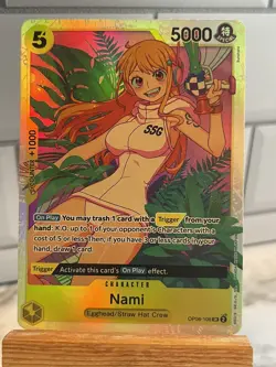 Nami SR OP08-106 ENGLISH NM ONE PIECE Card Game Two Legends - Image 1
