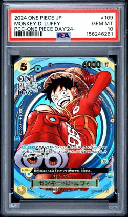 Bandai Monkey D. Luffy ONE PIECE DAY'24 JP Promo Holo #109 PSA 10 (2024) - Image 1