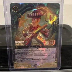 Disney Lorcana Woody - Jungle Guide Enchanted Holo Amber (store championship) - Image 1