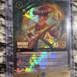 Disney Lorcana Woody - Jungle Guide Enchanted Holo Amber (store championship) - Image 3