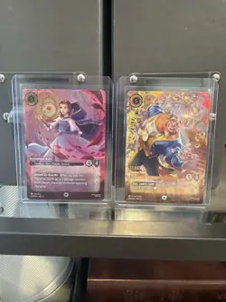 Disney Lorcana Fabled Belle 226/204 AND Beast 224/204 | Enchanted | PAIR - Image 1