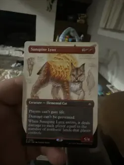 MTG Sunspine Lynx (BLB #292) Borderless Bloomburrow Regular Card NM Condition - Image 1