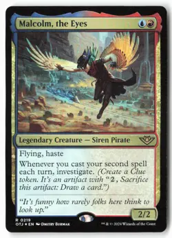 Malcolm, the Eyes - Outlaws of Thunder Junction (219) FOIL - MTG - Image 1