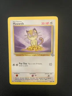 1999 Pokemon TCG Jungle Meowth #56/64 - Image 1