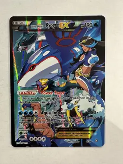 2015 Pokemon XY Double Crisis Full Art Team Aqua’s Kyogre EX 6/34 - MINT - Image 1