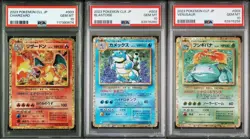 2023 Pokemon Classic Charizard Blastoise Venusaur PSA 10 Set - Image 1