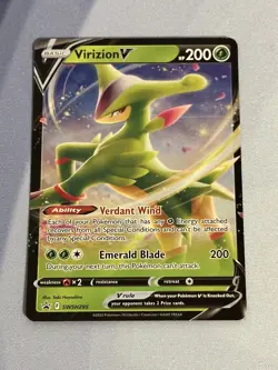 Virizion V SWSH295 Ultra Rare - 2022 Pokemon Black Star Promos NM - Image 1