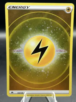Pokemon Lightning Energy - 155/159 Crown Zenith Textured Holo Rare - Image 1