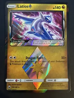 Latios 108/168 PRISM STAR HOLO RARE Pokemon SM Celestial Storm NM - Image 3