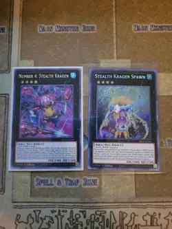 YUGIOH NUMBER 4: STEALTH KRAGEN + STEALTH KRAGEN SPAWN BROL SECRET 1ST ED NM - Image 1