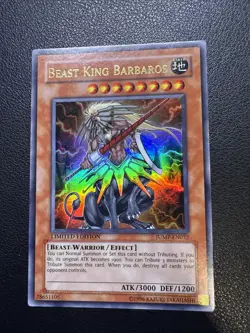 Beast King Barbados JUMP-EN032 Super Rare Limited Edition Ultra Rare YuGiOh - Image 1