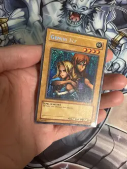 (57) Yugioh Gemini Elf LON-000 Secret Rare REVERSE FOIL ERROR Unlimited LP - Image 3