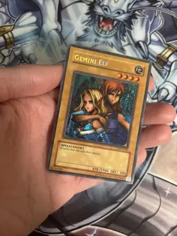 (57) Yugioh Gemini Elf LON-000 Secret Rare REVERSE FOIL ERROR Unlimited LP - Image 4