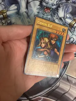 (57) Yugioh Gemini Elf LON-000 Secret Rare REVERSE FOIL ERROR Unlimited LP - Image 5