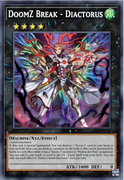 Yugioh! DoomZ Break - Diactorus DOOD-EN046 SUPER RARE DOOM OF PREORDER - Image 1
