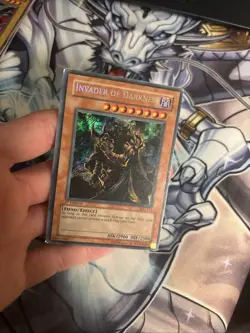 (57) Yugioh Invader of Darkness IOC-111 Secret Rare 1st EDITION HP/DMG - Image 2