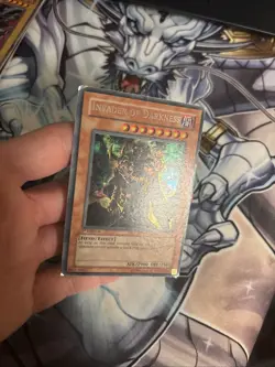 (57) Yugioh Invader of Darkness IOC-111 Secret Rare 1st EDITION HP/DMG - Image 3