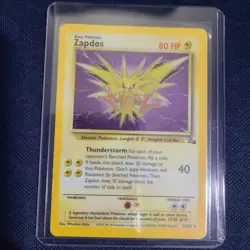 Zapdos 15/62 Pokemon Fossil Base Set Holographic Card - Image 1