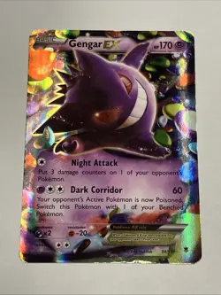 Pokemon Gengar EX TCG Card Phantom Forces Ultra Rare Holo, 34/119 MP - Image 1