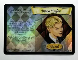 2001 HARRY POTTER TCG BASE SET HOLO FOIL RARE CARD #3/116 DRACO MALFOY UNPLAYED - Image 1
