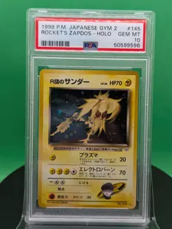 PSA 10 Rocket's Zapdos 145 Gym 2 Challenge Holo Rare 1999 Japanese Pokemon Card - Image 3