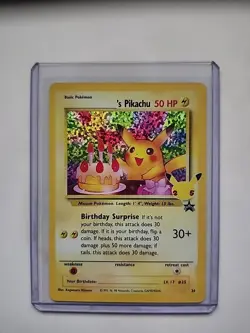 PIKACHU 50 HP Birthday Surprise Foil, Card #24 NM - Image 1