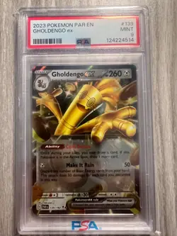 Pokemon TCG Paradox Rift #139 Gholdengo ex PSA 9 - Image 1