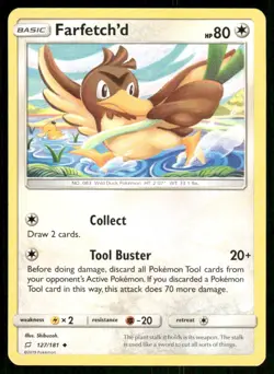 2019 Pokemon Farfetch'd Uncommon Team Up 127/181 NM - Image 1