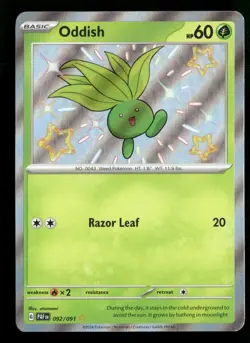 Oddish - 092/091 - Baby Shiny - Paldean Fates - Pokemon Card - NM/M - Image 1