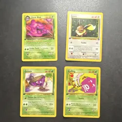 Pokemon Team Rocket 1st Edition Lot - Dark Muk, Eevee, Grimer, Koffing - Image 1