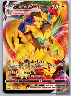 Zeraora VMAX 054/159 Holo VMAX Rare Crown Zenith Pokemon Near Mint - Image 1