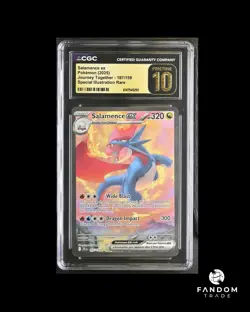 CGC 10 PRISTINE Salamence ex SIR 187/159 Pokemon Journey Together - Image 1