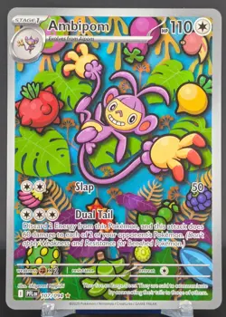 Pokemon Ambipom #107/094 English Phantasmal Flames Illustration Rare - Image 1