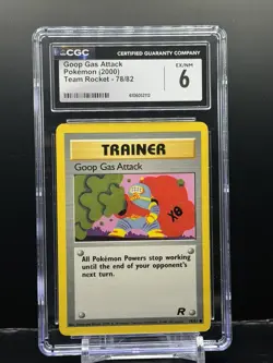2000 POKEMON TEAM ROCKET #78/82 GOOP GAS ATTACK CGC 6 - Image 1