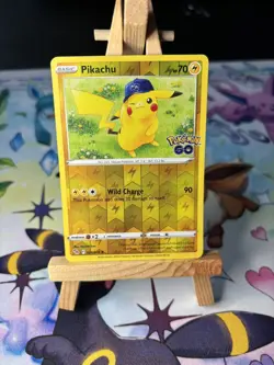 Pikachu 028/078 Holo Rare Pokemon GO Pokemon TCG Reverse Holo NM - Image 1