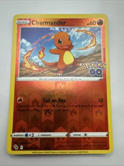 Pokemon Go Charmander 008/078 Reverse Holo Common - Image 1