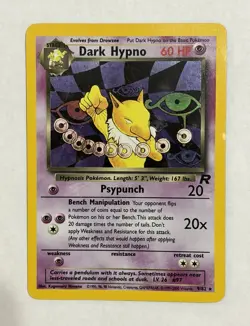 Pokemon TCG Dark Hypno 9/82 Team Rocket Holo Rare Unlimited ENG HP 60 - Image 1