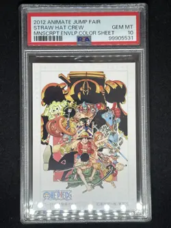 PSA10 ONE PIECE STRAW HAT CREW JPN Animate JUMP Fair 2012 Lufy Zoro Nami - Image 1