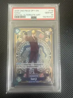 ONE PIECE SANJI SP FIST OF DIVINE SPEED OP11-119 SEC PSA 10 OP06-119 - Image 1