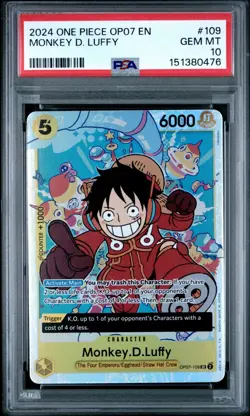 PSA 10 2024 ONE PIECE OP07-500 YEARS IN THE FUTURE 109 MONKEY D. LUFFY - Image 1