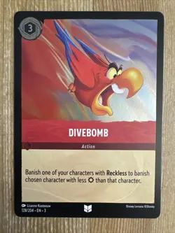 Disney Lorcana Divebomb 128/204 Cold Foil Into the Inklands - Image 1