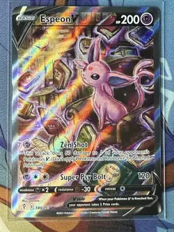 Espeon V 180/203 Evolving Skies SWSH07 Ultra Rare Full Art Pokemon Card - Image 1