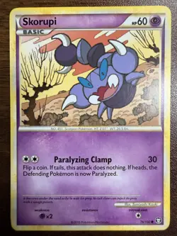 POKEMON CARD 2010 TRIUMPHANT SKORUPI 76/102 - Image 1