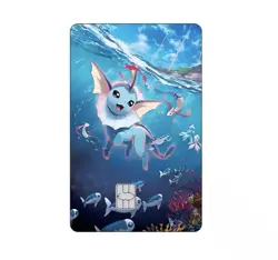 Vaporeon Pokemon Credit Debit Card Skin / Decal Small Chip - Image 1