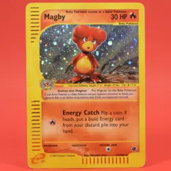 Pokemon TCG English Card e-Series Expedition Magby 17/165 Holo Rare - Image 1