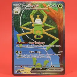 Pokemon TCG English Card Scarlet & Violet Base Spidops ex 243/198 Holo - Image 1