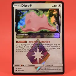Pokemon TCG English Card Lost Thunder Ditto Prism 154/214 Holo Rare - Image 1